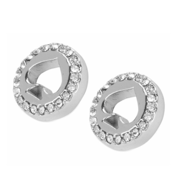 Kate Spade Silver Spot The Spade Crystal Earrings - Picture 3 of 7